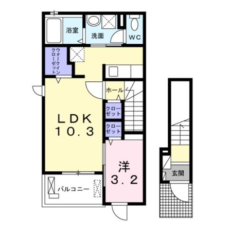 グリュック八代の物件間取画像